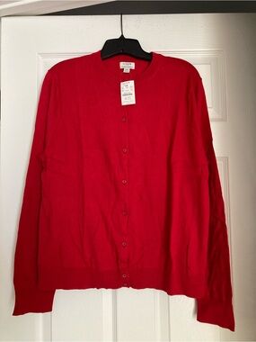 JCrew Factory classic cotton cardigan sweater